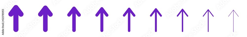 Arrow Icon Purple | Arrows | Infographic Illustration | Direction Symbol | Pointer Logo | Up Sign | Isolated | Variations Arrow Icon Purple | Arrows | Infographic Illustration | Direction Symbol | Pointer Logo | Up Sign | Isolated | Variations