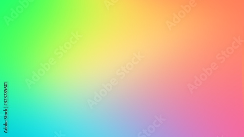 Rainbow Spectrum Colorful Abstract Beautiful Gradient Blurred Background, Horizontal