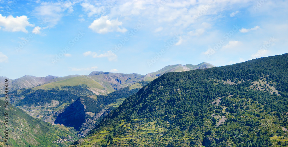 Amazing mountain landscape - natural outdoor travel background. Wide photo.