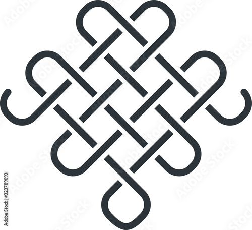 Knots weave icon, vector illustration