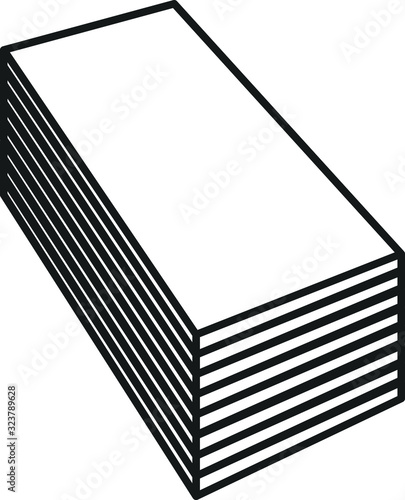 Gypsum Board Icon, vector illustration