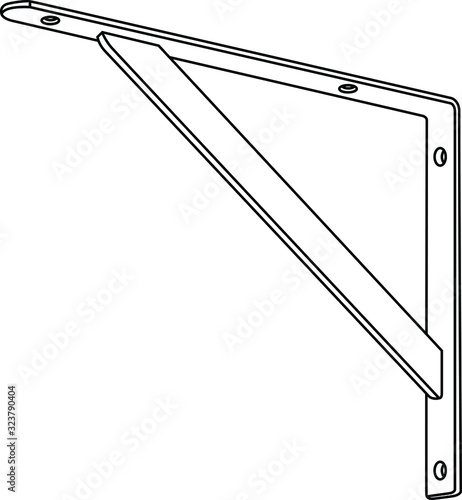 Shelf support brackets icon, vector illustration