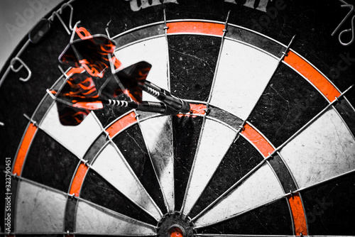 Fotografie darts on white background