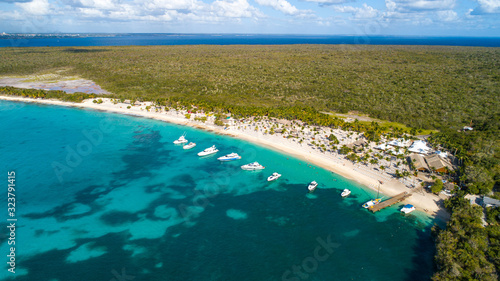 aerial View of Isla Catalina is an island around 9km located east of Dominican Republic photo