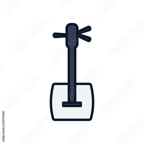 Isolated japanese house line fill icon vector design