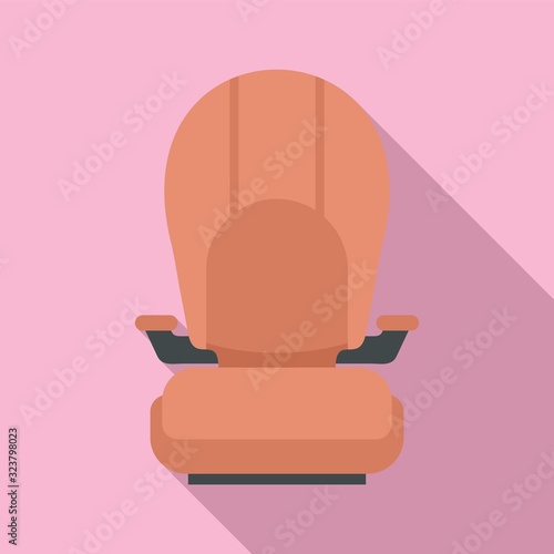 Isofix kid car seat icon. Flat illustration of isofix kid car seat vector icon for web design