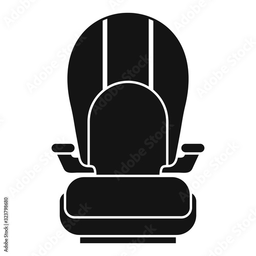 Isofix kid car seat icon. Simple illustration of isofix kid car seat vector icon for web design isolated on white background