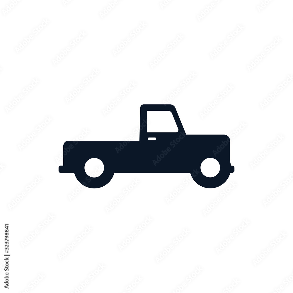 Isolated pickup car vehicle silhouette style icon vector design