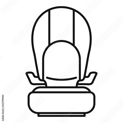 Isofix kid car seat icon. Outline isofix kid car seat vector icon for web design isolated on white background