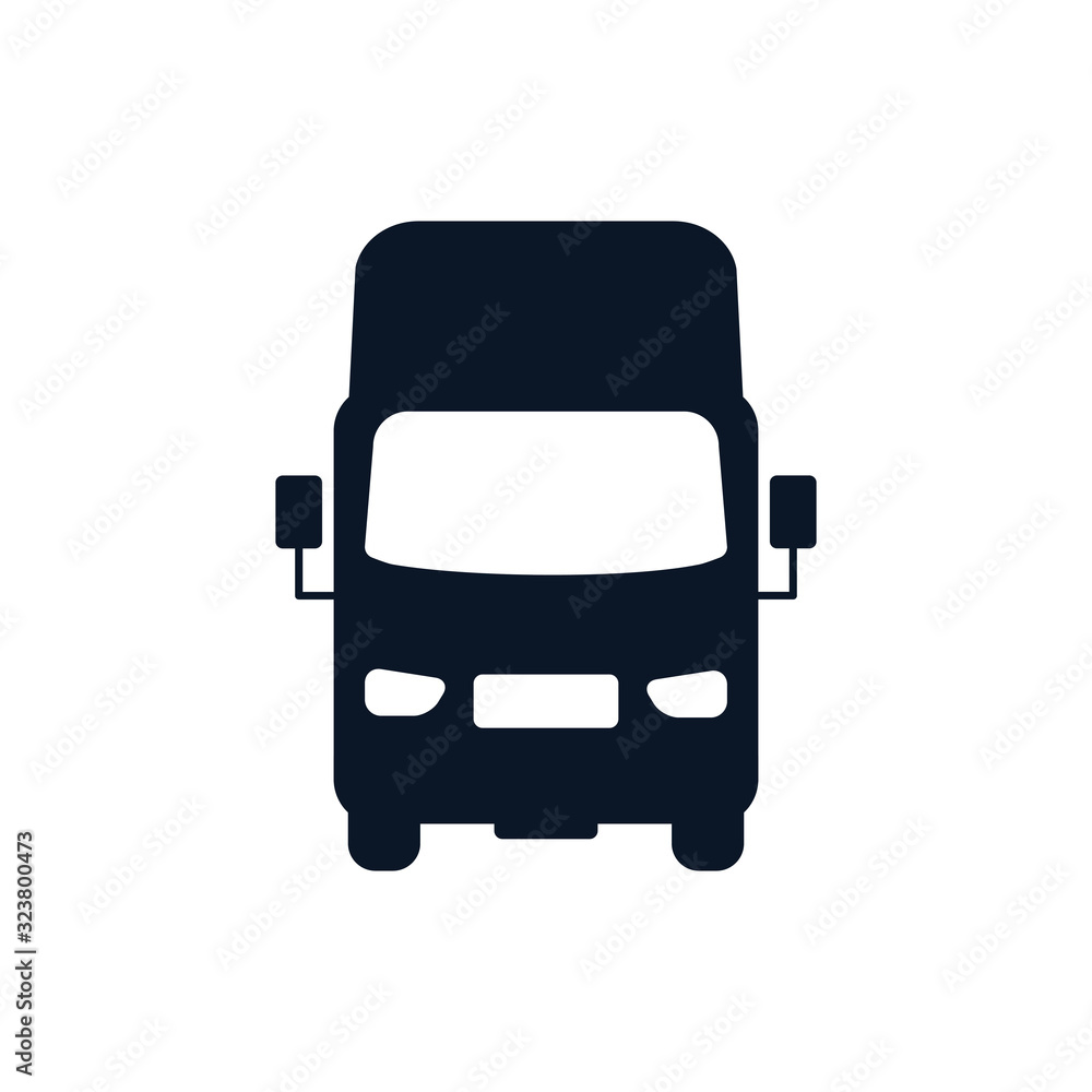 Isolated truck vehicle silhouette style icon vector design Isolated truck vehicle silhouette style icon vector design