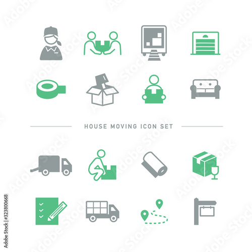 HOUSE MOVING ICON SET