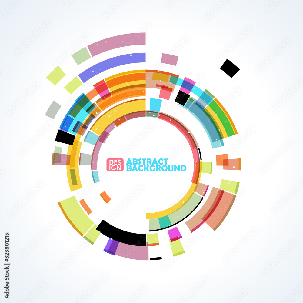 Obraz premium Abstract technology circles