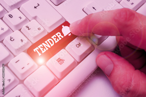 Картината върху платно Handwriting text Tender