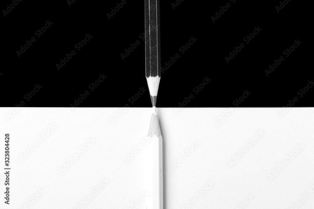 white and black pencil on white and black background white and black pencil on white and black background