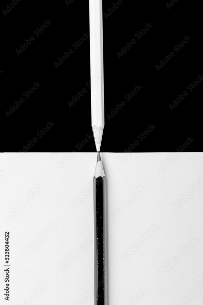 white and black pencil on white and black background white and black pencil on white and black background