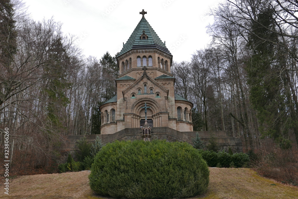 Votivkapelle in Berg am Starnberger See, wo König Ludwig II. sein ungeklärtes Ende fand