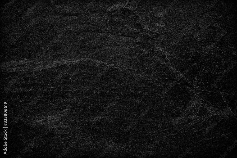 Fototapeta premium Dark grey black slate background or texture.