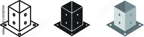 Post Base icon, vector illustration