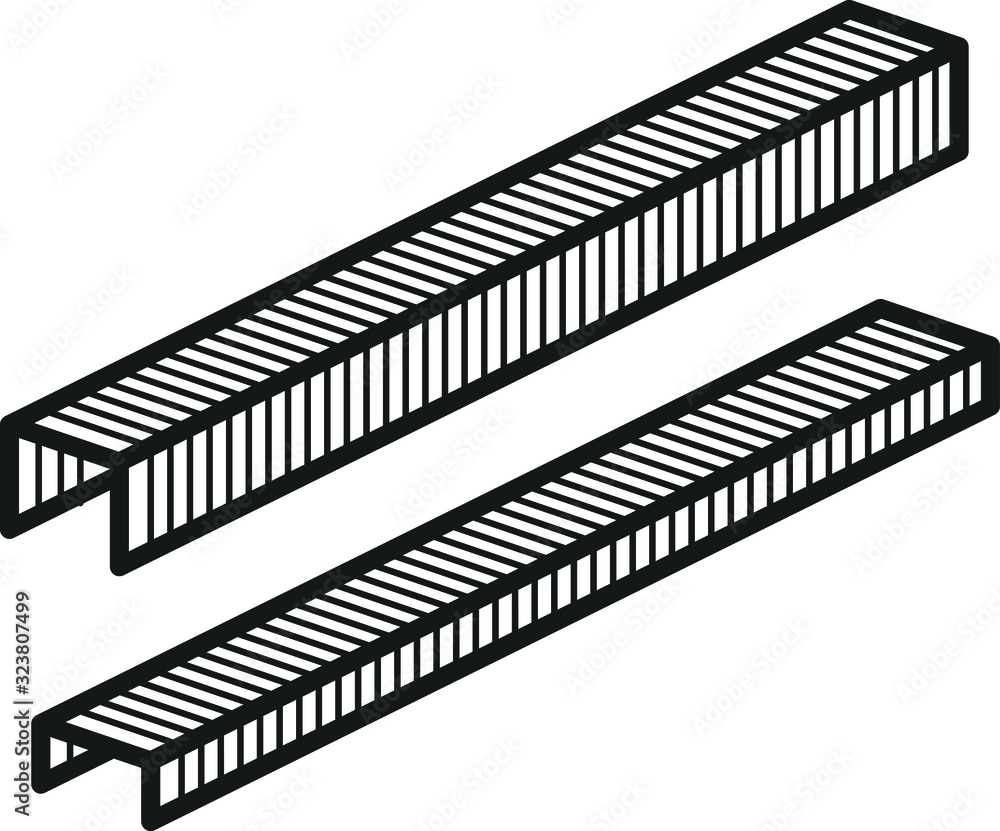 Staple icon, vector line illustration Staple icon, vector line illustration