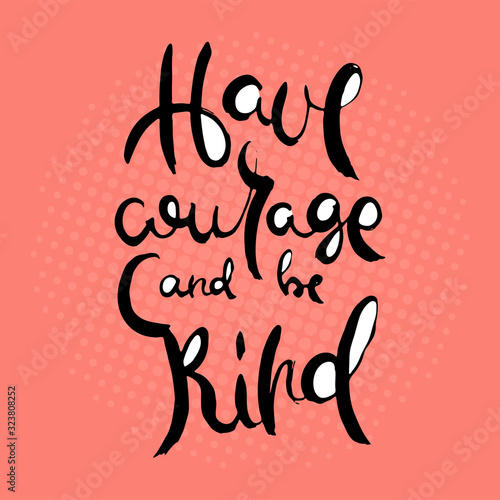 Hand lettering grunge card with textured handcrafted doodle letters in retro style