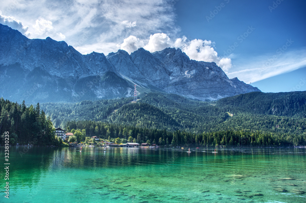 View from Eibsee to the Zugspitze