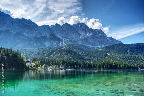 View from Eibsee to the Zugspitze