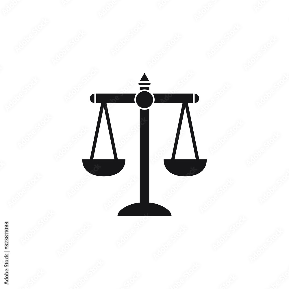 Scale icon design. Law and justice symbol isolated. Vector illustration Scale icon design. Law and justice symbol isolated. Vector illustration