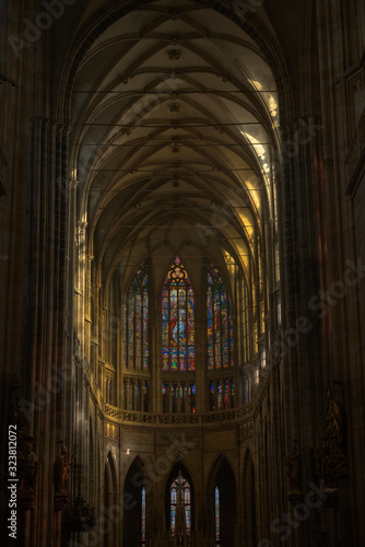 Internal of Saint Vitus cathedral in Prague