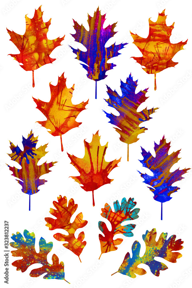 Fall Oak Leaves Hand Painted Fall Oak Leaves Hand Painted