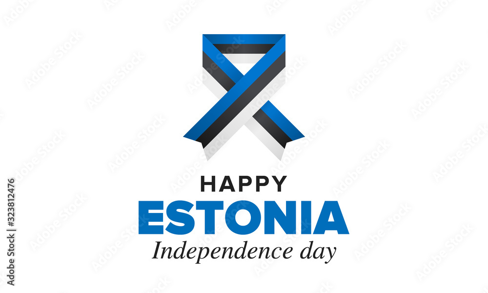 Independence Day in Estonia. National happy holiday, celebrated annual in February 24. Estonian flag. Patriotic elements. Poster, card, banner and background. Vector illustration Independence Day in Estonia. National happy holiday, celebrated annual in February 24. Estonian flag. Patriotic elements. Poster, card, banner and background. Vector illustration