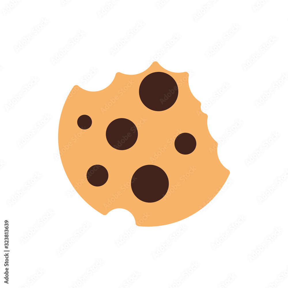 Isolated sweet cookie flat style icon vector design Isolated sweet cookie flat style icon vector design