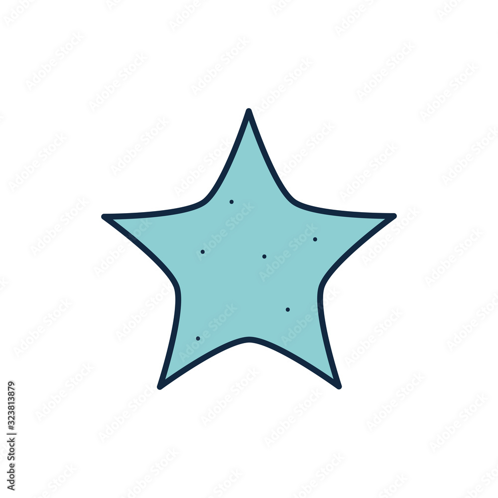 Isolated star line fill style icon vector design Isolated star line fill style icon vector design
