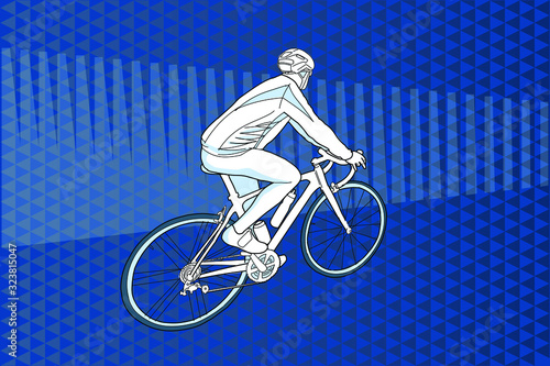 Ilustración de un ciclista de carretera