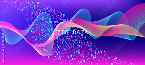 Flying Particles Distressed Purple Vector. Punk Geometric Background. 
