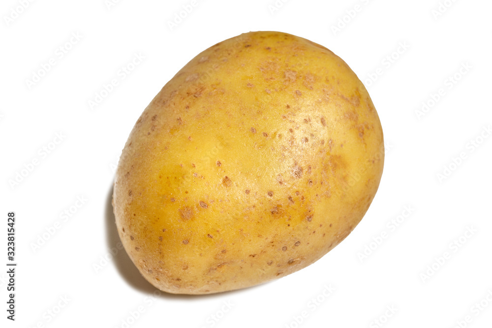 Pure and fresh potato for chips on a white background. Isolated. Pure and fresh potato for chips on a white background. Isolated.