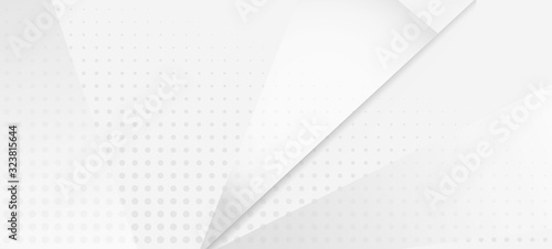 Halftone Modern Gray Vector Background. Minimal Faded Banner. 