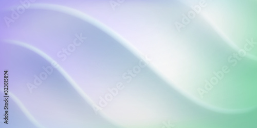 Abstract background with wavy surface in white, blue and green colors