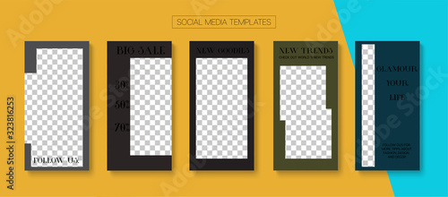 Social Stories Cool Vector Layout.