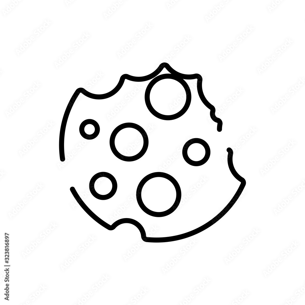 Isolated sweet cookie line style icon vector design Isolated sweet cookie line style icon vector design