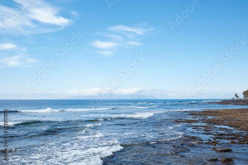 View of the ocean on a sunny summer day. Canary islands.