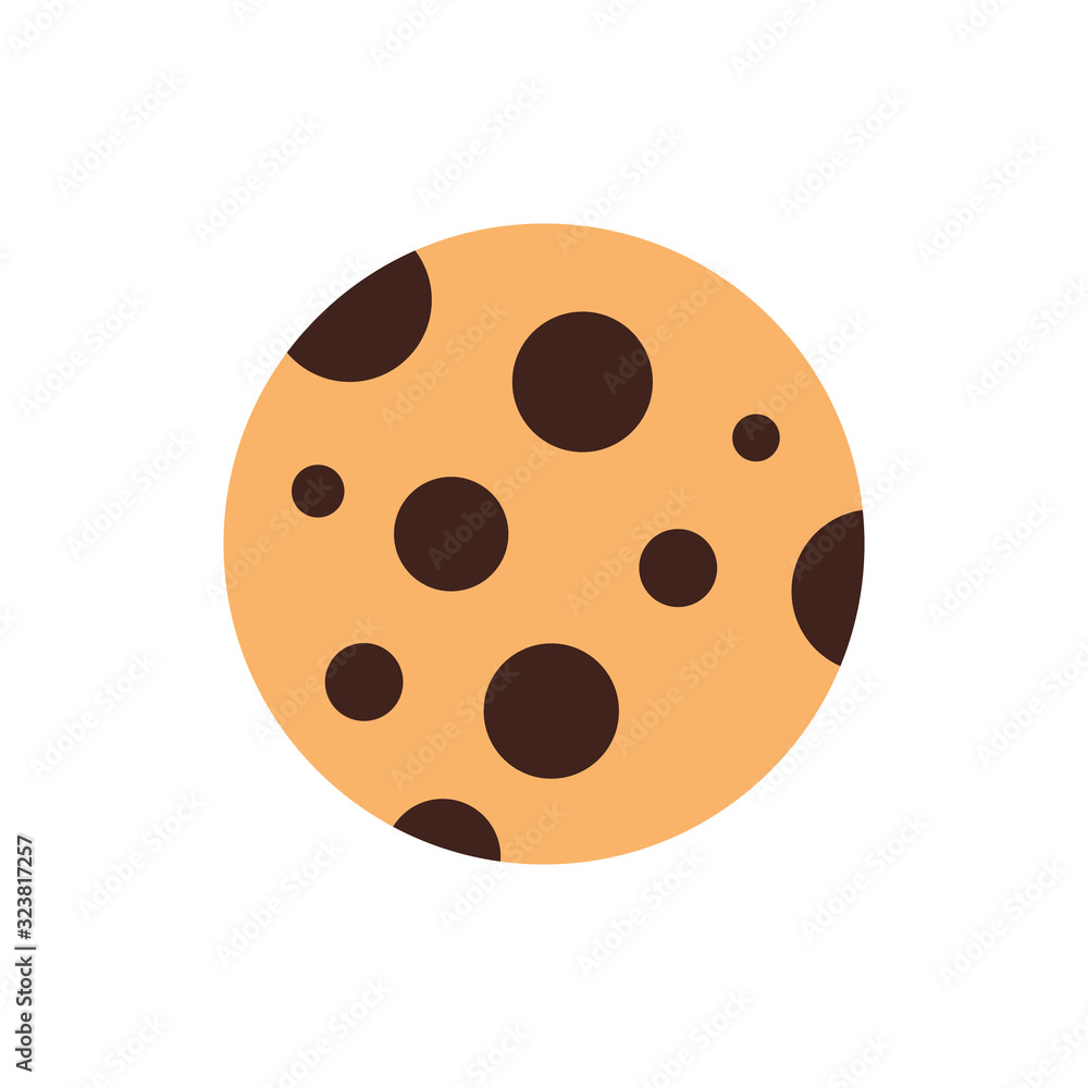 Isolated sweet cookie flat style icon vector design Isolated sweet cookie flat style icon vector design