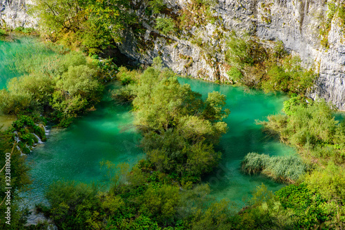 Lower lakes canyon of Plitvice Lakes National Park (Plitvička Jezera), a national park in Croatia © momo11353