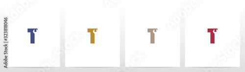 Wrench On Letter Logo Design T