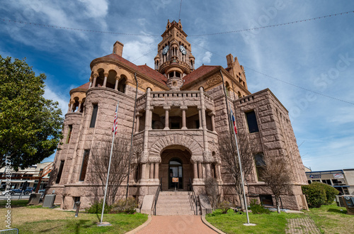 Photography Wise County, TX Courthouse with blue sky in background