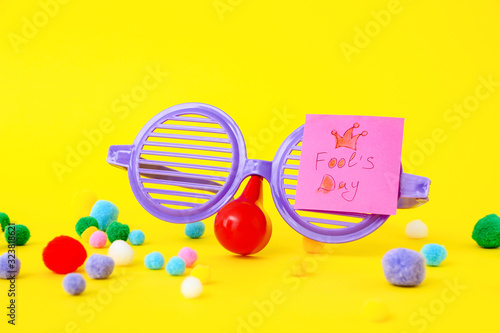 Party decor on color backgr...