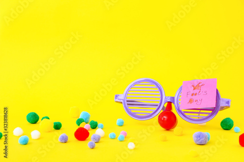 Party decor on color backgr...