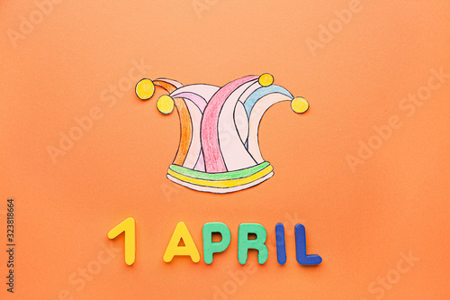 Fool's hat with date of Apr...
