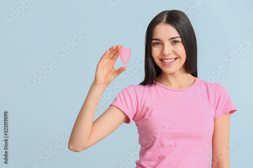 Young woman with menstrual ...