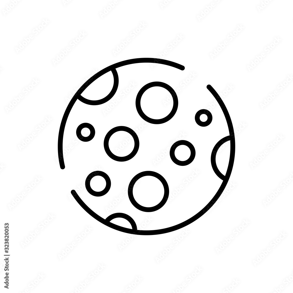 Isolated sweet cookie line style icon vector design