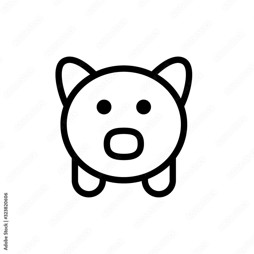 Piggy bank icon designed in line style Piggy bank icon designed in line style